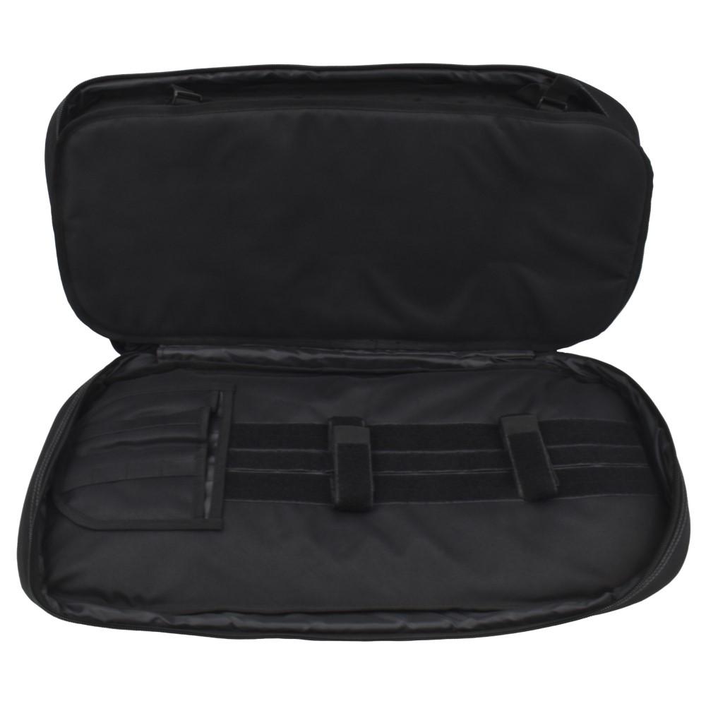 Advance Warrior Solutions Frame 28" Handgun Case with Backpack Strap Black with Grey Picture of Advance Warrior Solutions LLC FRAME 28" RIFLE BACKPACK COLOR BLACK / GREY / TSA LOCK