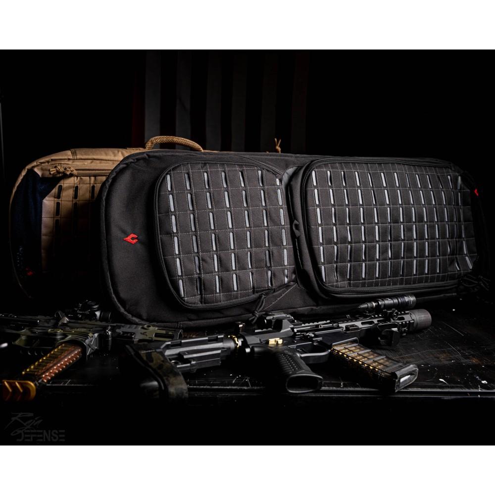 Advance Warrior Solutions Frame 36" Rifle Case with Backpack Strap Black with Grey Picture of Advance Warrior Solutions LLC FRAME 36" RIFLE BACKPACK COLOR BLACK / GREY / TSA LOCK