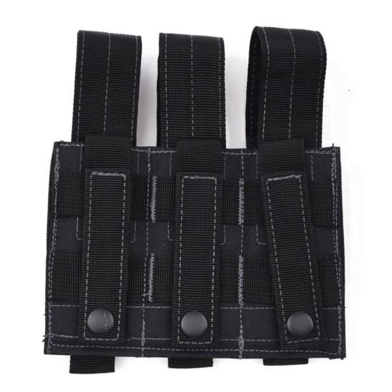 Advance Warrior Solutions Pistol Triple Mag Pouch Black Picture of Advance Warrior Solutions LLC PISTOL TRIPLE MAG POUCH BLACK