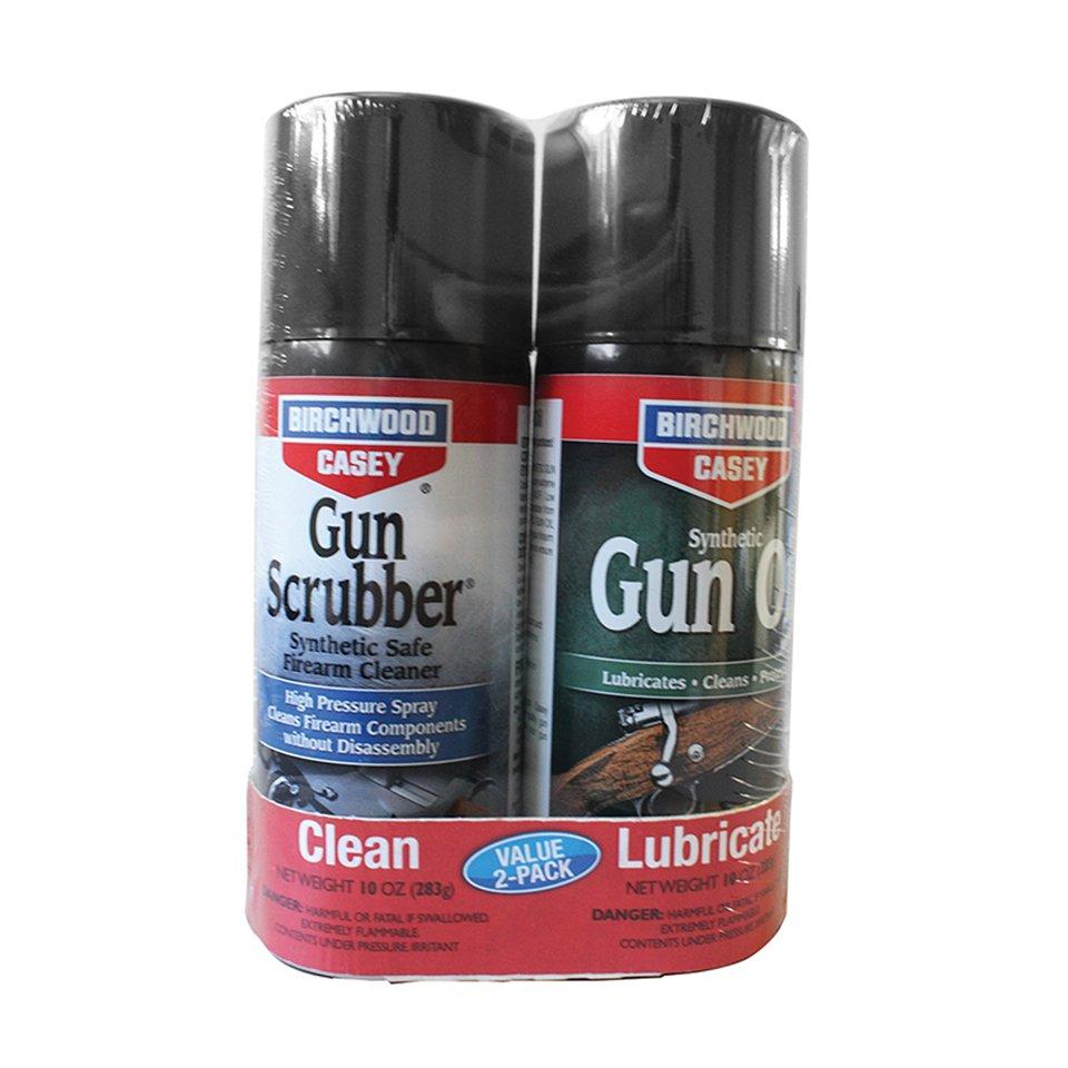 Birchwood Casey Gun Scrubber & Synthetic Gun Oil-10oz Aerosol 2-Pack Picture of Birchwood Casey BIRCHWOOD CASEY GUN SCRUBBER & SYN GUN OIL 10OZ AEROSOL 2 PACK