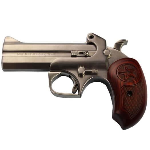 Bond Arms Extended Star-On-Star Grips Rosewood Picture of Bond Arms Inc. Bond Arms Extended Rosewood with engraved star grips
