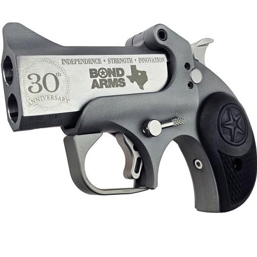 Bond Arms Limited Edition 30th Anniversary Handgun .45 Colt /410ga 2rd Capacity 3" Barrel w/ Small Rubber Grips Picture of Bond Arms Inc. Bond Arms LE 30th Anniversary 45/410 3" Barrel w/ Small Rubber Grips
