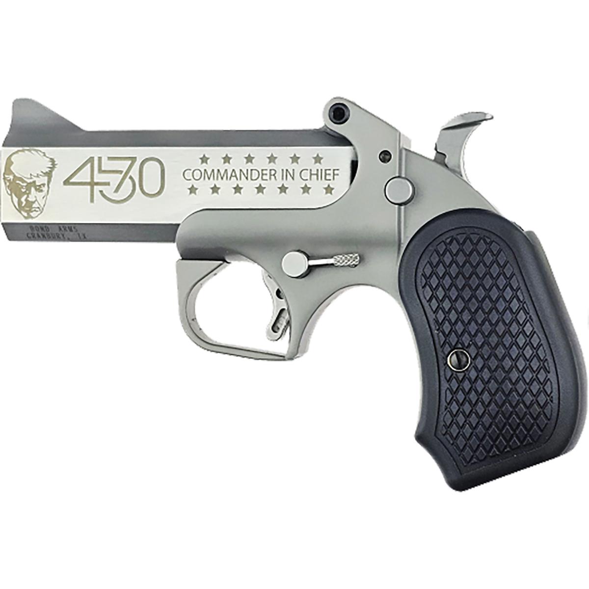 Bond Arms Trump 45-47 'Commander and Chief' Big Bore Handgun .45-70 Single Shot 4.25" Barrel Picture of Bond Arms Inc. Bond Arms BIG BORE Trump 45-47 'Commander and Chief' 45-70 4.25" Brl