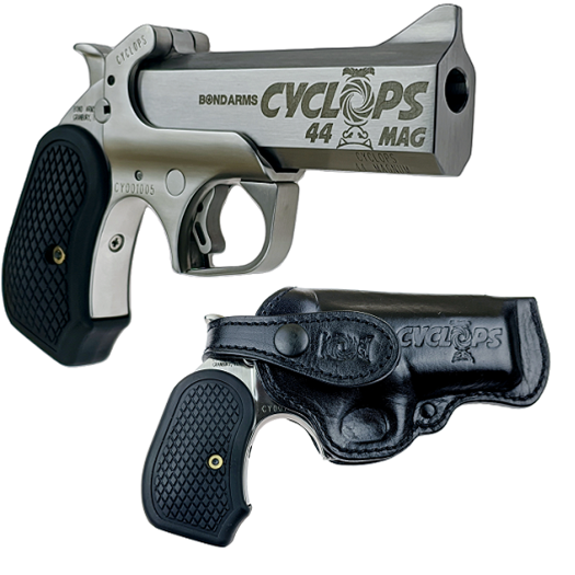 Bond Arms Cyclops Satin Package Handgun .44 Mag Single Shot 4.25" Barrel Satin with Holster Picture of Bond Arms Inc. Bond Arms Cyclops 44Mag Rough Series 4.25" barrel PACKAGE