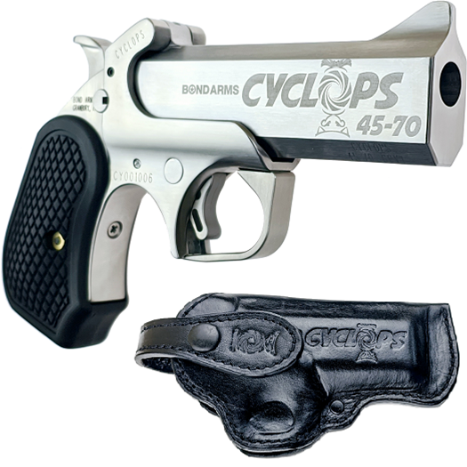 Bond Arms Cyclops Satin Package Handgun .45-70 Gov't Single Shot 4.25" Barrel Satin with Holster Picture of Bond Arms Inc. Bond Arms Cyclops 45-70 Rough Series 4.25" barrel PACKAGE