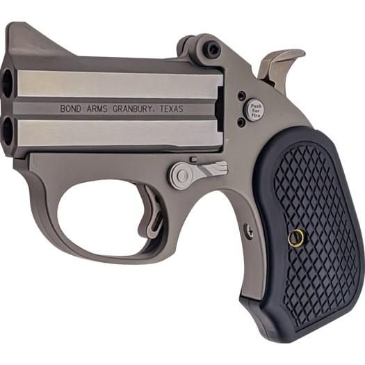 Bond Arms Honey B Handgun .22 Mag 2rd Capacity 3" Barrel Stainless Steel with Black Grips Picture of Bond Arms Inc. Bond Arms Honey B Stainless Steel w/Rough Series Finish 22Mag 3in Barrel
