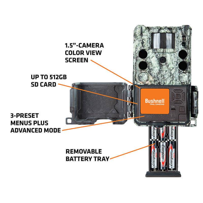 Bushnell Core S-4K Trail Camera Tree Bark Camo No Glow 30MP Picture of Bushnell TRAIL CAMERA CORE 4KS 30MP Tree Bark Camo No Glow Box