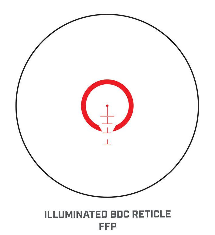 Bushnell AR Riflescope - 1-4x24mm 30mm SFP DZ-223 BDC Reticle Black Matte Picture of Bushnell 1-4x24mm AR Optics DZ223 Black 30mm .223 Box 5L