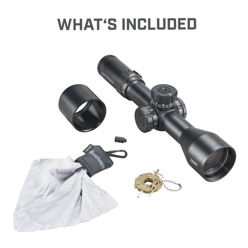 Bushnell Elite Tactical DMR3 Rifle Scope 3.5-21x50mm 34mm FFP G4P Black Picture of Bushnell BUSHNELL 3.5-21x50 DMR3 Black Elite Tactical ED-Prime Obj. G4P Reticle