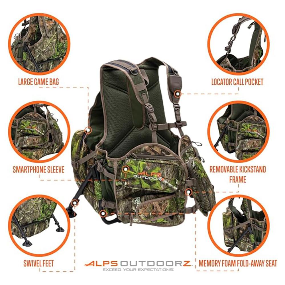 Alps Outdoorz Grand Slam Turkey Hunting Vest Standard Mossy Oak Greenleaf Picture of ALPS Brands Alps Grand Slam (Standard)