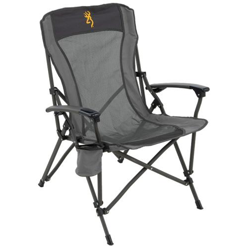 Browning Fireside Gold Buckmark Chair Charcoal/Grey
