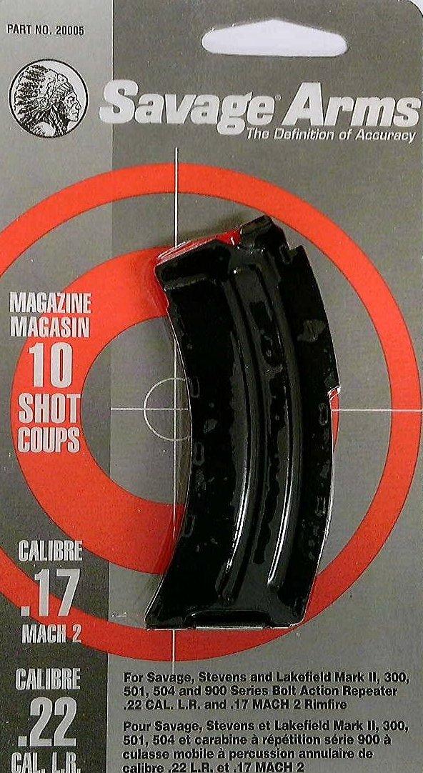Savage Arms Mark II Series .22 LR / .17 MACH 2 Magazine Blued Steel 10/rd Picture of Savage Arms MK II SERIES 22 LR / 17 MACH 210 SHOT MAGAZINE