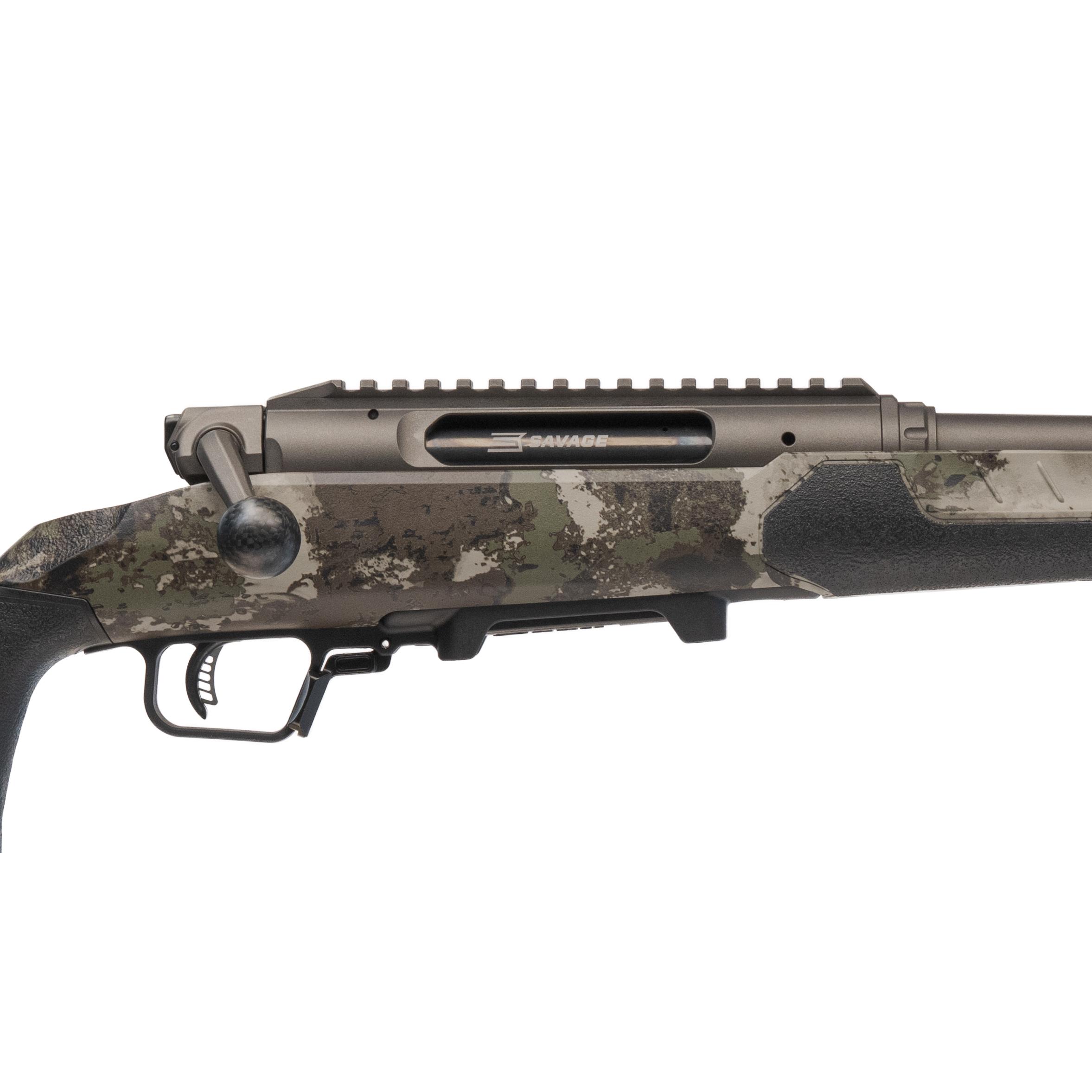 Savage Impulse Core Hunter Pro Woodland Rifle .243 Win 3rd Magazine 20" Threaded Barrel Savage Woodland Synthetic Stock Picture of Savage Arms SAVAGE SPR SERIES IMPULSE CORE HUNTER PRO WOODLAND 243 WIN20in Brl