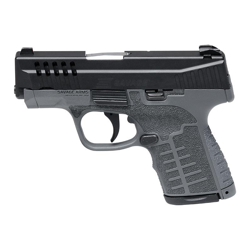 Savage Arms Stance Grey Handgun 9mm Luger 7 & 8rd Magazine 3.2" Barrel Grey Picture of Savage Arms Stance MC9 GRY MicroComp Striker Fired SnglStack 7+1/8+1 AmbiMag std3-dot