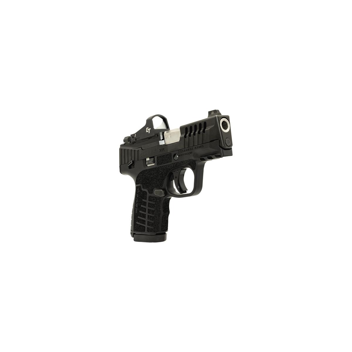 Savage Stance XR MC9MS Handgun 9mm Luger 10(1)&13(1)rd Magazines 3.2" Barrel Black Manual Safety w/CTS-500 Red Dot Picture of Savage Arms SAVAGE STANCE XR MC9MS BLK XP SEMI AUTO 9MM 3.2" BBL 13+1 RED DOT