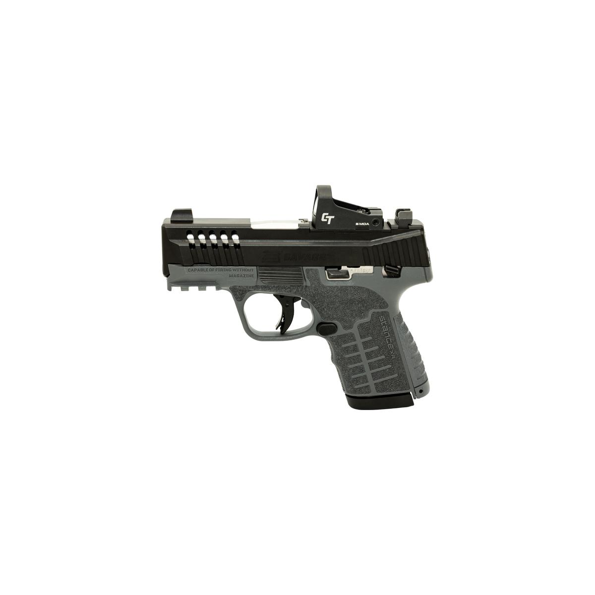 Savage Stance XR MC9MS Handgun 9mm Luger 10(1)&13(1)rd Magazines 3.2" Barrel Gray Manual Safety w/CTS-500 Red Dot Picture of Savage Arms SAVAGE STANCE XR MC9MS GRY XP SEMI AUTO 9MM 3.2" BBL 13+1 RED DOT