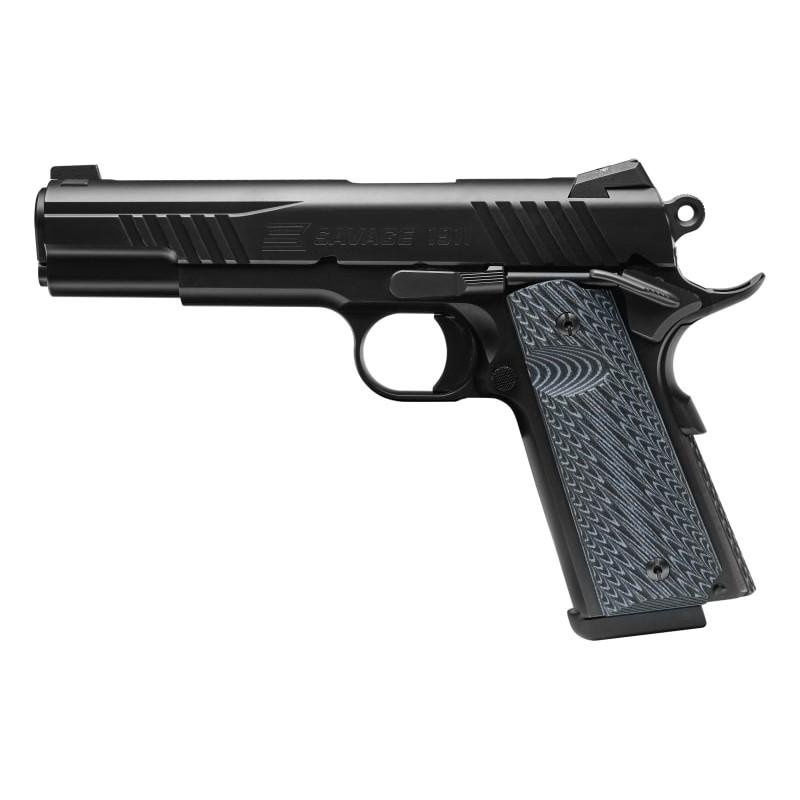 Savage 1911 Gov't Style Handgun 9mm Luger 10rd Magazines (2) 5" Barrel Black Picture of Savage Arms SAVAGE 1911 GOV'T STYLE SEMI-AUTO 9MM 10+1 BLACK MELONITE