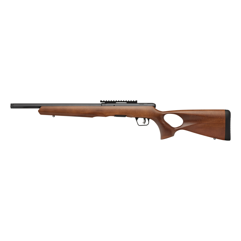 Savage Arms B17 Timber Thumbhole Rifle .17 HMR 10rd 16.5" 1/2x28 Threaded Barrel Wood Picture of Savage Arms Savage B17 TIMBER THUMBHOLE 17 HMR BOLT 10 RND 18''