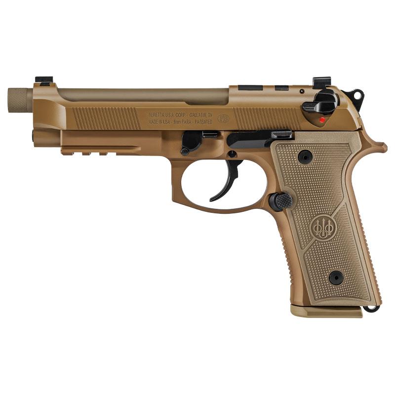 Beretta M9A4 G Handgun 9mm Luger 10/rd Magazines (3) 5.1" Threaded Barrel Optic Ready FDE Finish Picture of Beretta U.S.A. M9A4 G 3-10RD MAG FDE 9MM 5.2" BARREL