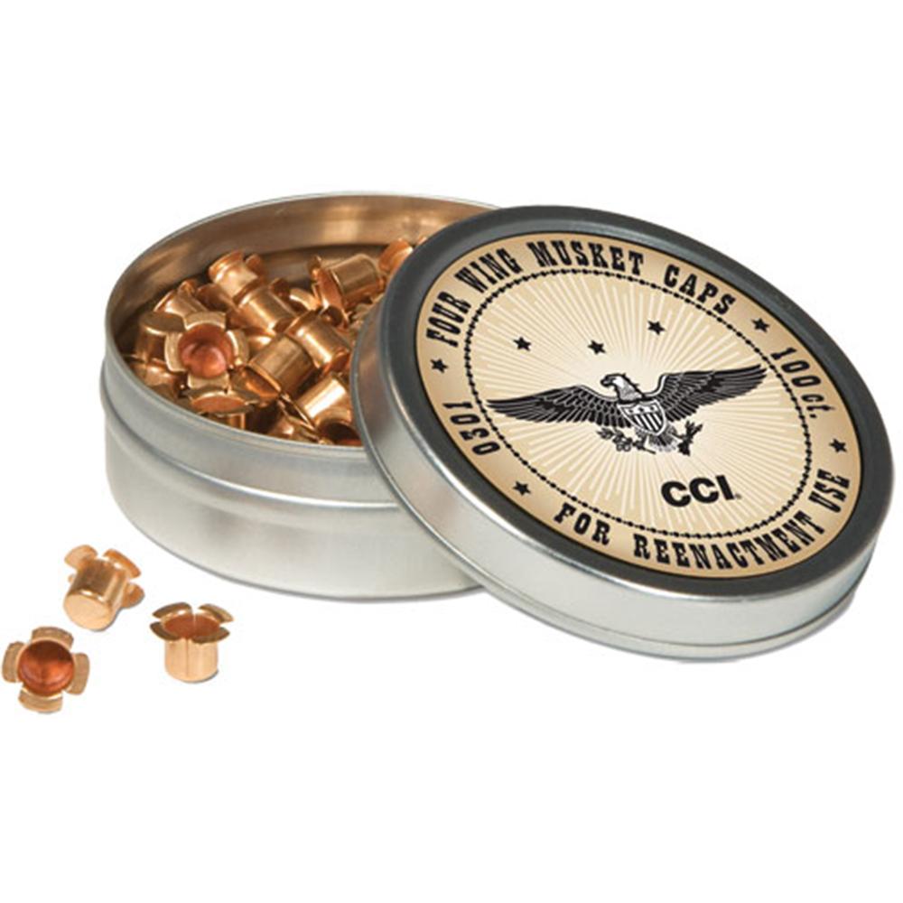 CCI 4-Wing Musket Caps (Designed for Re-enactment) 100/ct Picture of Cci CCI CIVIL WAR REENACTMENT MUSKET CAPS 100CT