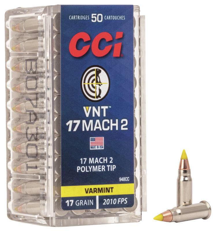 CCI Varmint Rimfire Ammunition .17 Mach 2 17 gr VNT 2010 fps 50/ct Picture of Cci CCI 17 MACH 2 17GR VNT AMMO 50RD