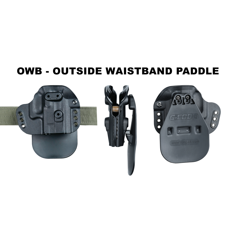 G-Code Paradigm Universal Fit Holster for Small/Medium Frames Black Ambi Picture of Edge Works Mfg DBA G-Code Holsters G-Code Tactical Paradigm Small Frame BLK