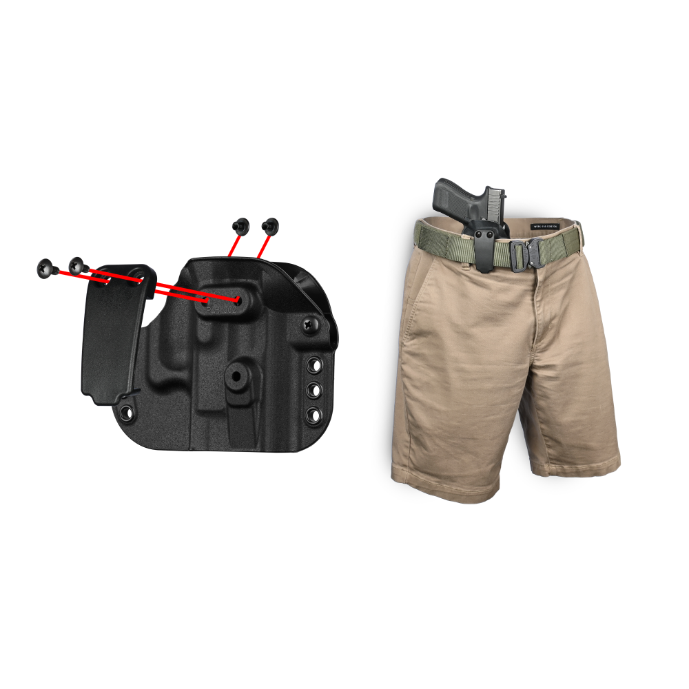 G-Code Paradigm Universal Fit Holster for Small/Medium Frames Black Ambi Picture of Edge Works Mfg DBA G-Code Holsters G-Code Tactical Paradigm Small Frame BLK