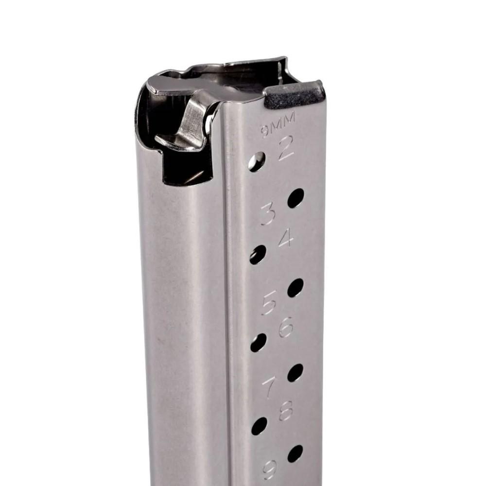Chip McCormick Custom Match Grade Full Size 1911 Handgun Magazine Stainless Steel 9mm Luger 9/rd Picture of Chip Mccormick Custom Llc Magazine Match Grade 9mm Full-Size 9 Round Stainless