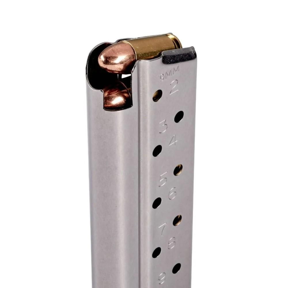 Chip McCormick Custom Match Grade Full Size 1911 Handgun Magazine Stainless Steel 9mm Luger 9/rd Picture of Chip Mccormick Custom Llc Magazine Match Grade 9mm Full-Size 9 Round Stainless