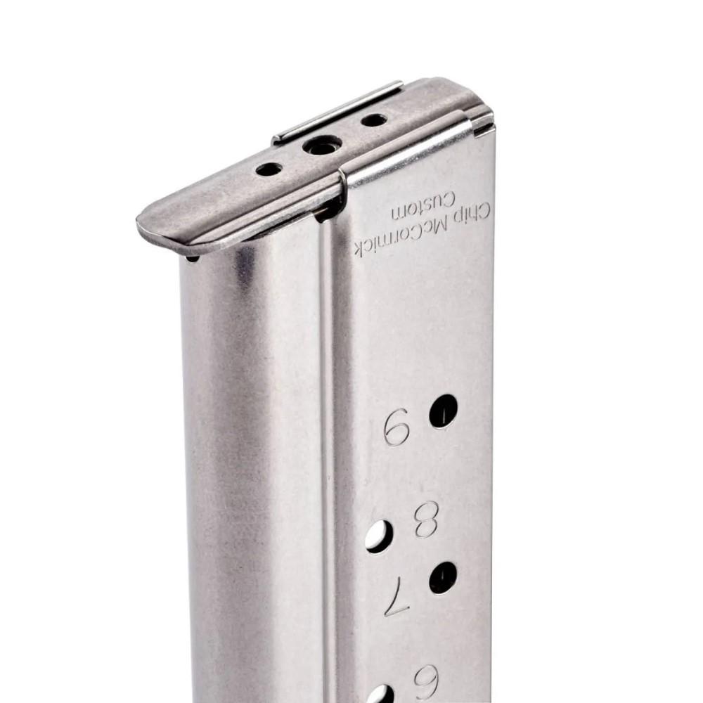 Chip McCormick Custom Match Grade Full Size 1911 Handgun Magazine Stainless Steel 9mm Luger 9/rd Picture of Chip Mccormick Custom Llc Magazine Match Grade 9mm Full-Size 9 Round Stainless