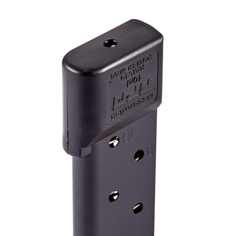 Chip McCormick Railed Power 1911 Full Size Handgun Magazine Black .45 ACP 10/rd Picture of Chip Mccormick Custom Llc Chip McC Railed Pw Mag (RPM) .45 ACP Full-Size 10RDS Blk
