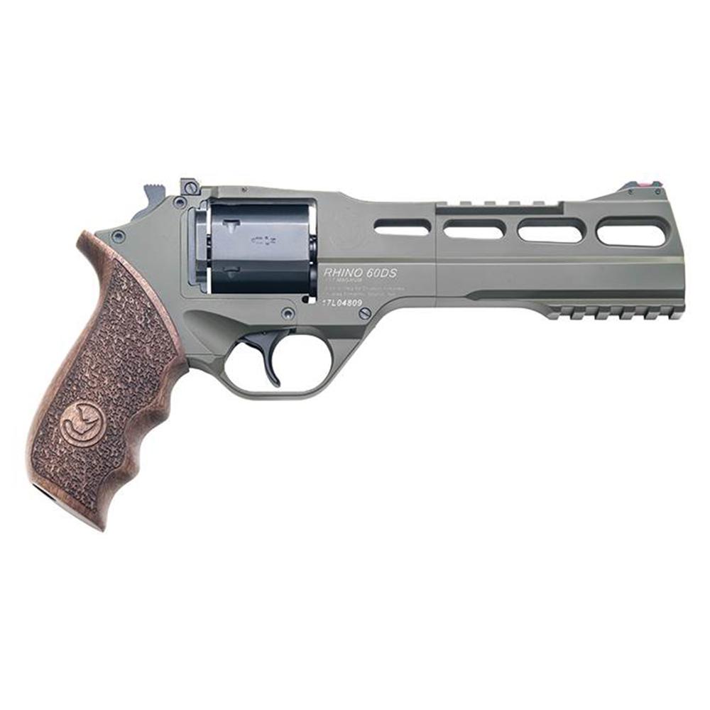 Rhino Revolver 60DS 6" Hunter Od Green with 3 moon clips 6 rounds