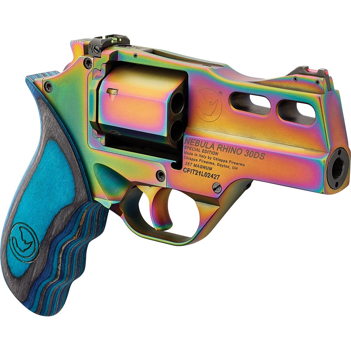 Chiappa Rhino Revolver 30SAR (Nebula) .357 Mag 6rd Capacity 3" Barrel Blue Laminate Grips Picture of Chiappa Firearms USA Ltd Chiappa RHINO REVOLVER 30DS Nebula 3in BBL 6 Round