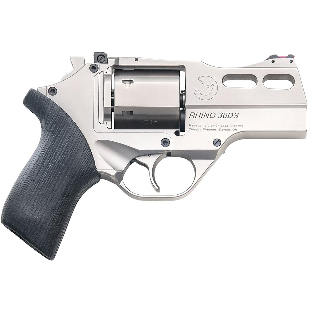 Chiappa Rhino 30DS Handgun 10mm 6rd Capacity 3" Barrel Nickel Black with 3 Moon Clips