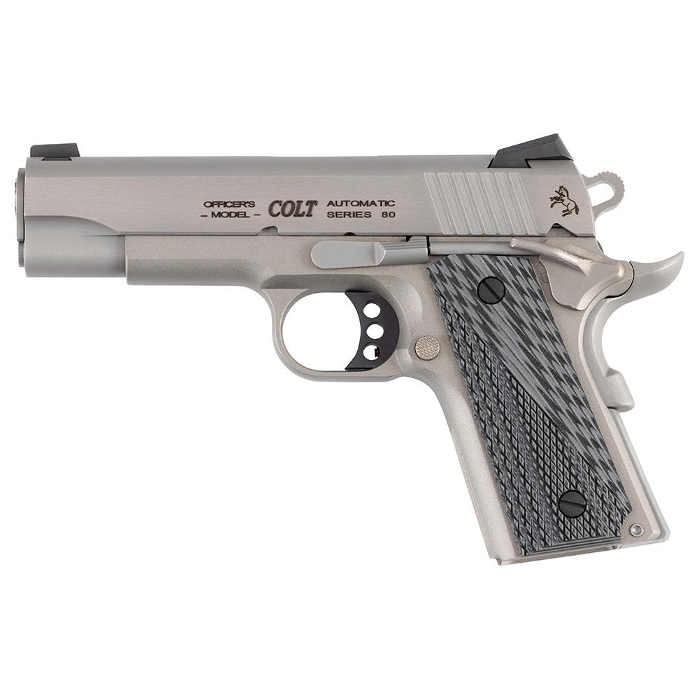 Colt Lightweight Officer Single Action Handgun .45 Auto 7rd Magazine 4.25" Barrel G10 Grips Picture of Colt Manufacturing Colt Lightweight Officer 4.25" Barrel .45ACP Single Action