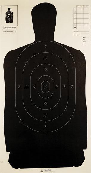 Champion LE Targets Police Silhouette Target - 24" X 45" Black 100/Pack Picture of Champion POLICE SILHOUETTE B-27 100/PK
