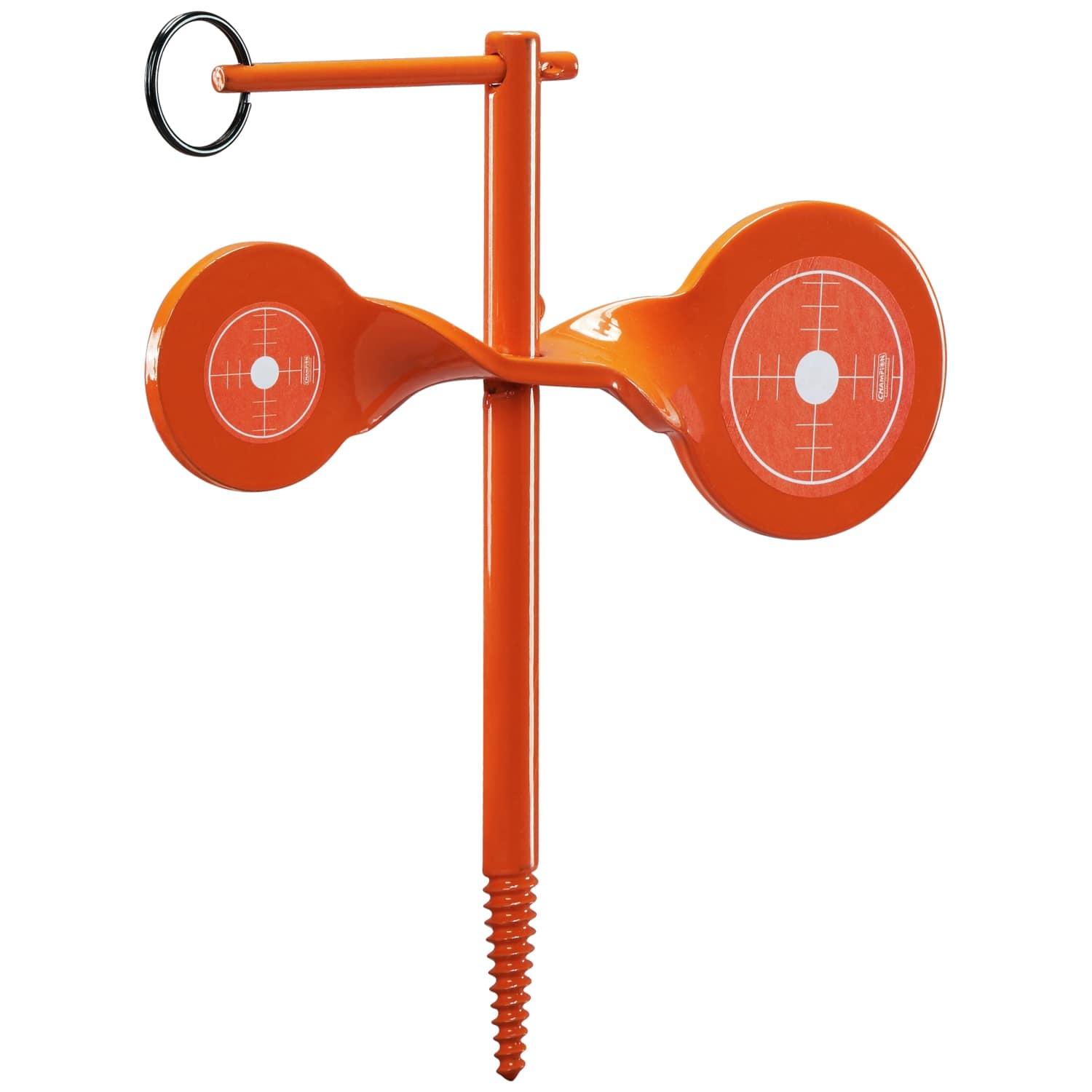 Champion Rimfire Screw-In Double Gong Spinner Target Steel Orange Picture of Champion Rimfire Tree Double Spinner Target Steel Card