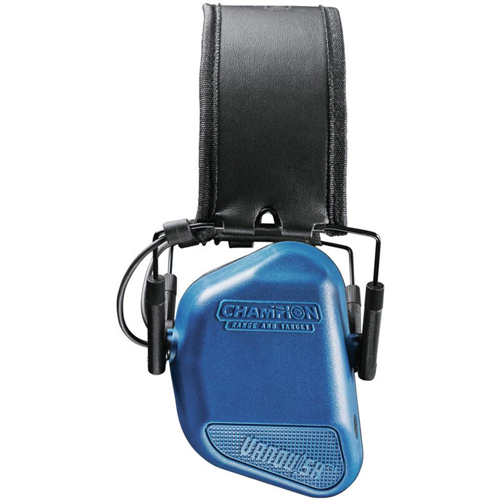 Champion Vanquish Electronic Hearing Protection Ear Muffs 21dB Blue Picture of Champion HEADPHONE ELECTRONIC NANOSLIM TEAL