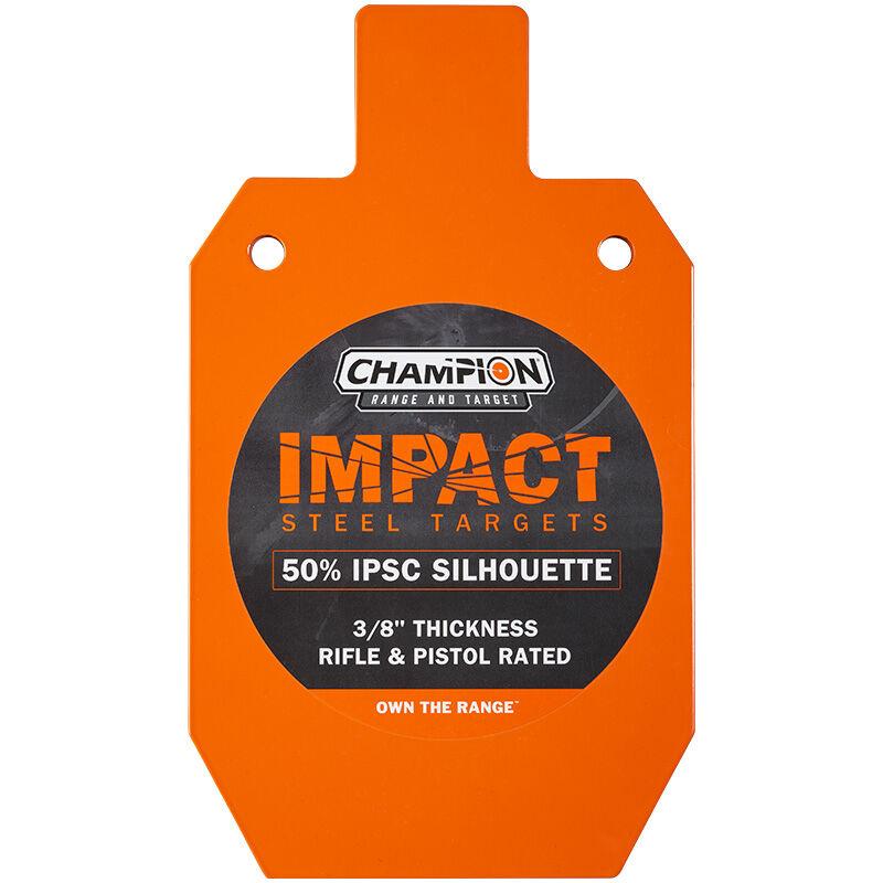 Champion Impact Steel Silhouette Target 50% IPSC Rifle Rated Orange Picture of Champion Impact Steel 50% IPSC Target Rifle Rated Orange Sticker