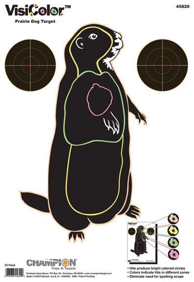 Champion VisiColor High-Visibility Paper Targets Prairie Dog 11" X 16" 10/Pack Picture of Champion VISICOLOR - PRARIE DOG TARGET 11" X 16" 10/PK