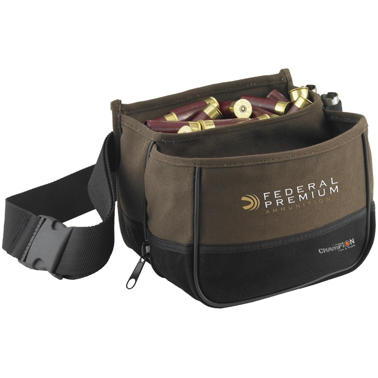 Champion Trapshooting Shell Pouch Double Box Tan Picture of Champion CHAMPION TRAP AND TARGET SHOTGUN SHELL POUCH DOUBLE