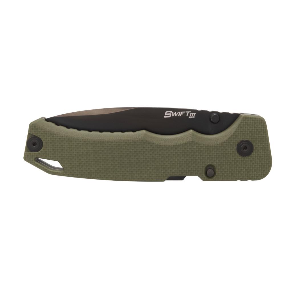 Cold Steel Swift III Folding Knife 4" Drop Point Blade FDE Picture of Cold Steel COLD STEEL SWIFT III 4in BLADE G-10 FDE HANDLE FOLDING