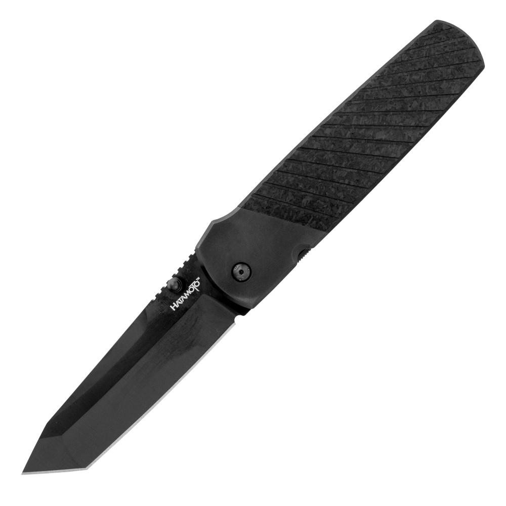 Cold Steel Hatamoto 20CV Folding Knife 4" Tanto Blade Black Picture of Cold Steel COLD STEEL HATAMOTO 4'' TANTO BLADE CARBON FIBER HANDLE 20CV STEEL 6.7 OZ