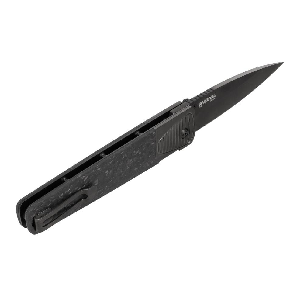 Cold Steel 60 Series Caledonian Edge Folding Knife 4-1/4" Spear Point Blade Black Picture of Cold Steel COLD STEEL CALEDONIAN 60 SERIES 9.25in OVERALL 4.25in BLADE FOLDING