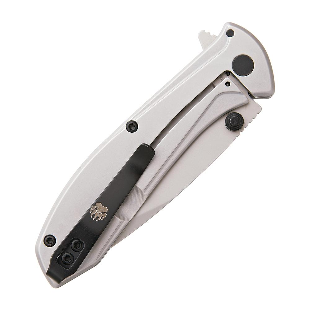 Bear & Son Framelock Assisted Opener Folding Knife 2-7/8" Drop Point Blade Stainless Steel Picture of Bear & Son Cutlery BEAR & SON 4'' STAINLESS STEEL FRAMELOCK ASSISTED OPENER