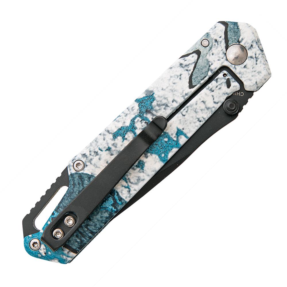 Bear & Son Brisk 3.0 Medium Folding Knife 2-7/8" Drop Point Blade TrueTimber Rift Blue Picture of Bear & Son Cutlery BEAR & SON BRISK 3.0 4 1/4'' TRUE TIMBER RIFT CAMO FRAMELOCK