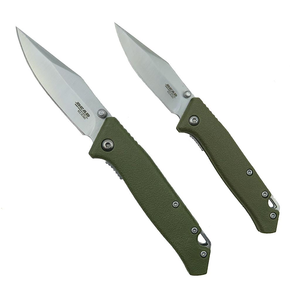 Bear & Son Limited Edition Gift Tin Two Folding Knife Combo Set OD Green Picture of Bear & Son Cutlery Bear & Son Limited Edition TIN Combo Green One Blade Folder