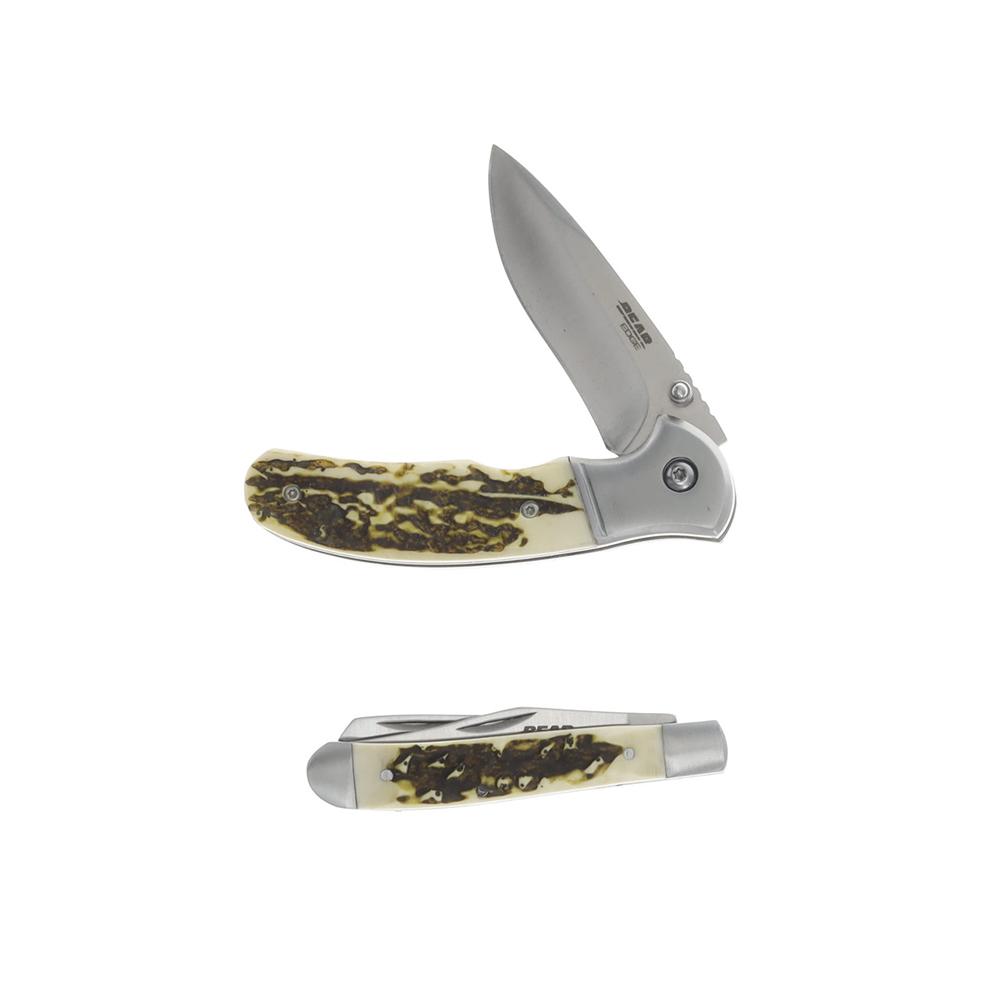 Bear & Son Edge Folding Knife Set Picture of Bear & Son Cutlery BEAR & SON 2 PIECE STAG DERLIN TIN SET