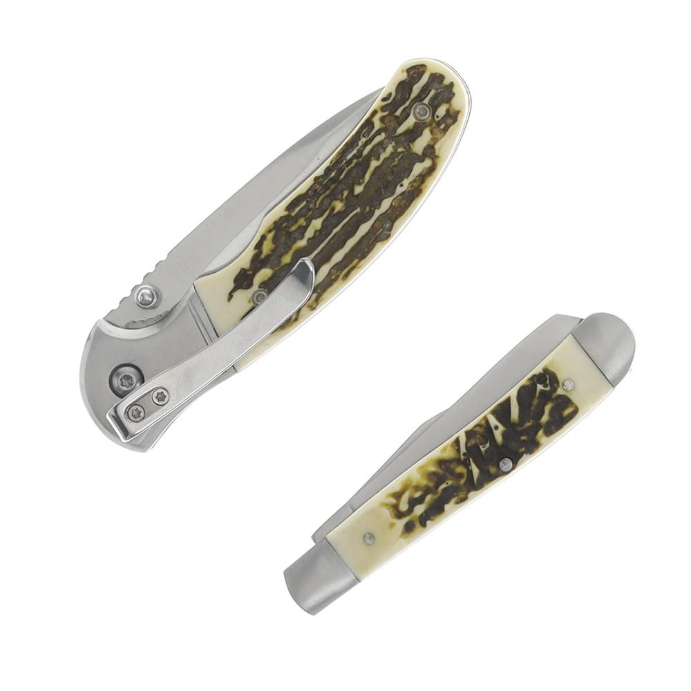 Bear & Son Edge Folding Knife Set Picture of Bear & Son Cutlery BEAR & SON 2 PIECE STAG DERLIN TIN SET