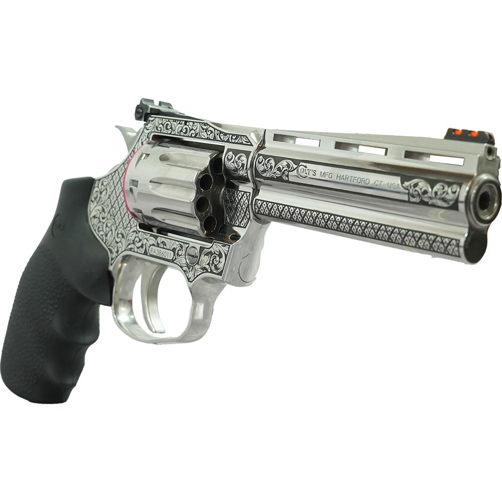Colt Custom King Cobra Target 22 Handgun .22 LR 10rd Capacity 4.25" Barrel Filigree Frame and Barrel Picture of Colt Manufacturing Colt King Cobra Target 22 .22LR 4.25in Brl Stainless Filigree Frame and B